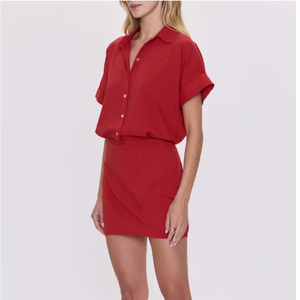 Blythe Stretch Cotton Mini Shirtdress
Pistola nwt xs